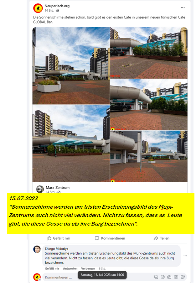 Für meinen Stalker Irlbeck ist das Marx-Zentrum einen Gosse