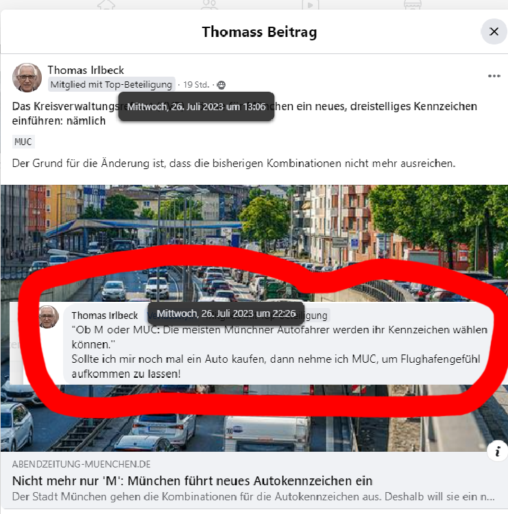 Fake-User von meinem Stalker Irlbeck